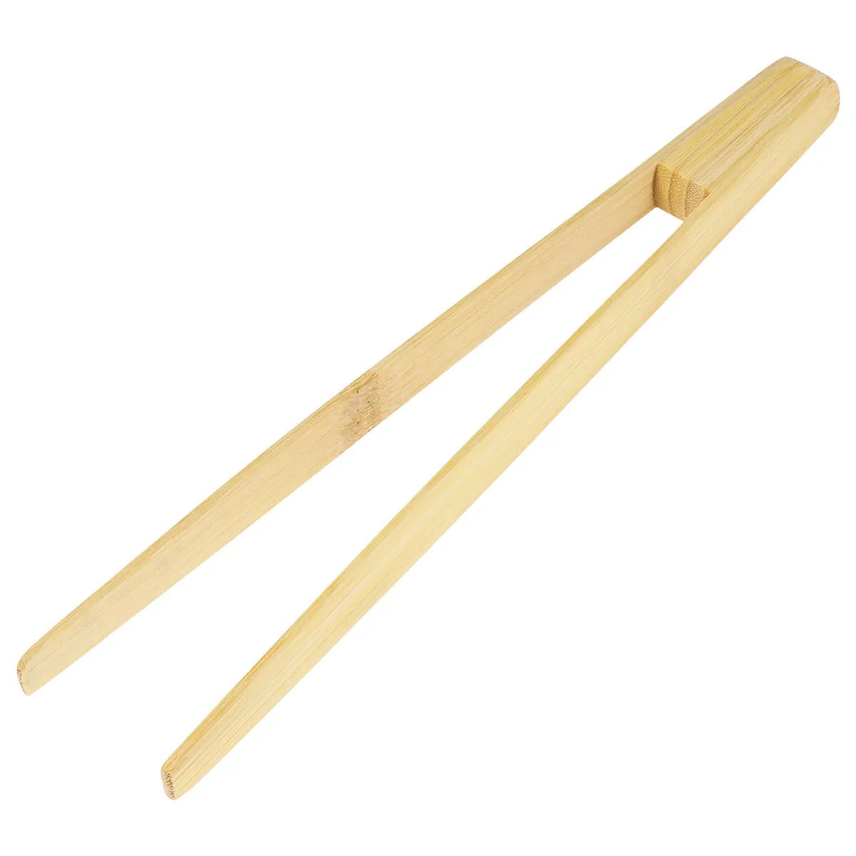 Premium Bamboo Kitchen Tongs Ergonomic Grip Heat Resistant Toaster Tongs for Toast Bagel Muffins Grilling Meat Baking Cooking view 2