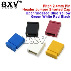 100PCS/LOT Pitch 2.4mm Pin Header Jumper Shorted Cap & Headers & Wire Housings Black Yellow White Green Red Blue For Arduino