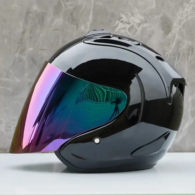 Ram4 Bright Black Half Helmet Men and Women Motorcycle Off-Road Summer Helmet Downhill Racing Mountain Cross Casco Capacete