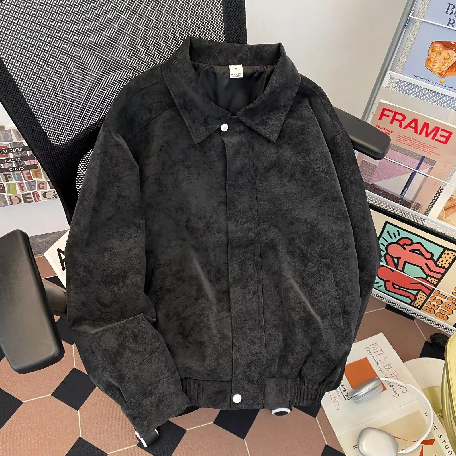 

Loose Fit American Sle Leather Jaet for Men Autumn Winter plus Size 250 Pou New 2025 Trendy High End Feeling Jaet