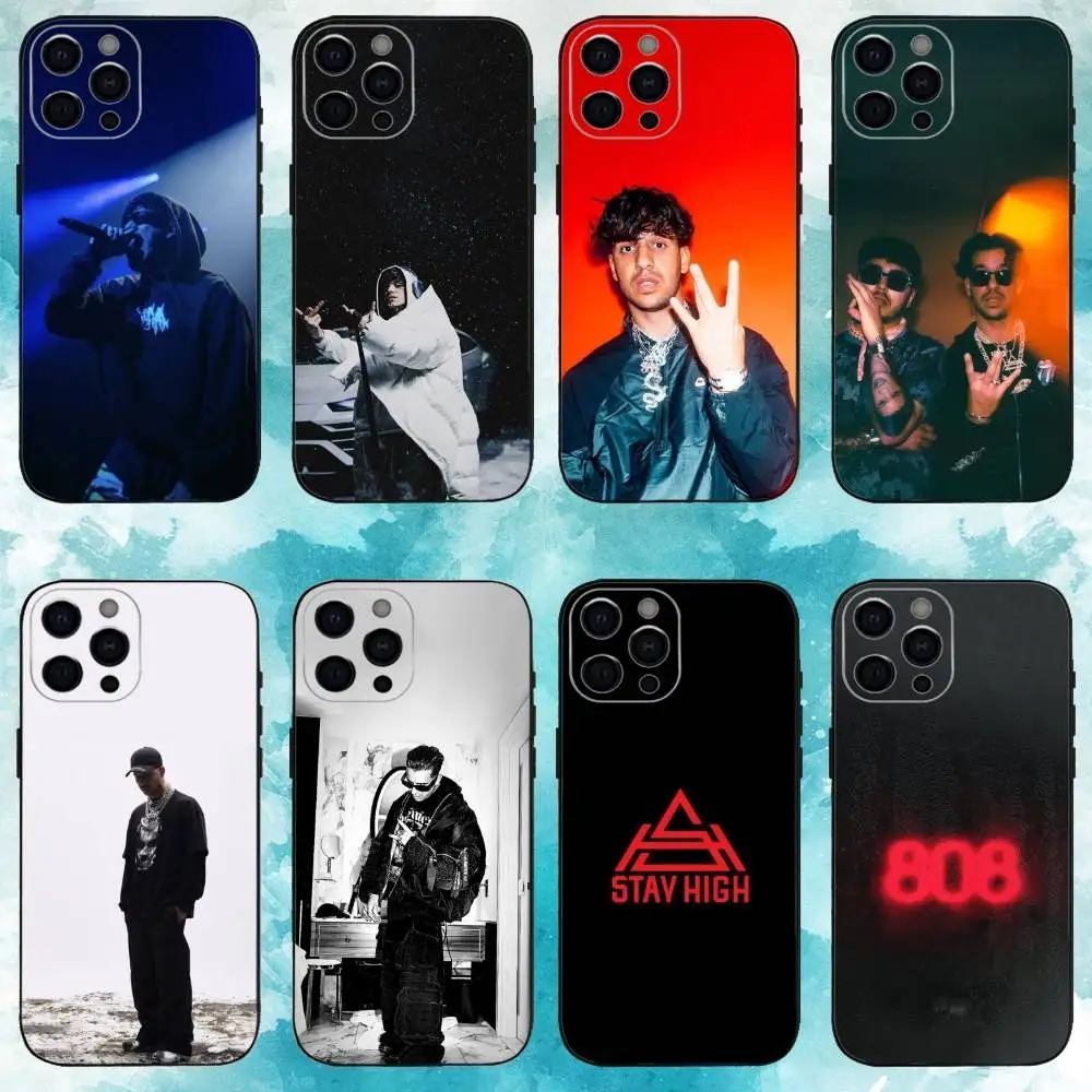 

U-Ufo361 808 Phone Case For iPhone17,16,15,14,13,12,11 Plus,Pro Max Soft Black Cover