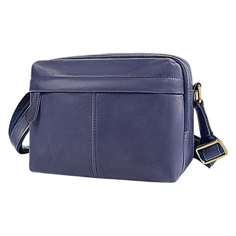 Genuine Leather Men's Small Square Shoulder Bag