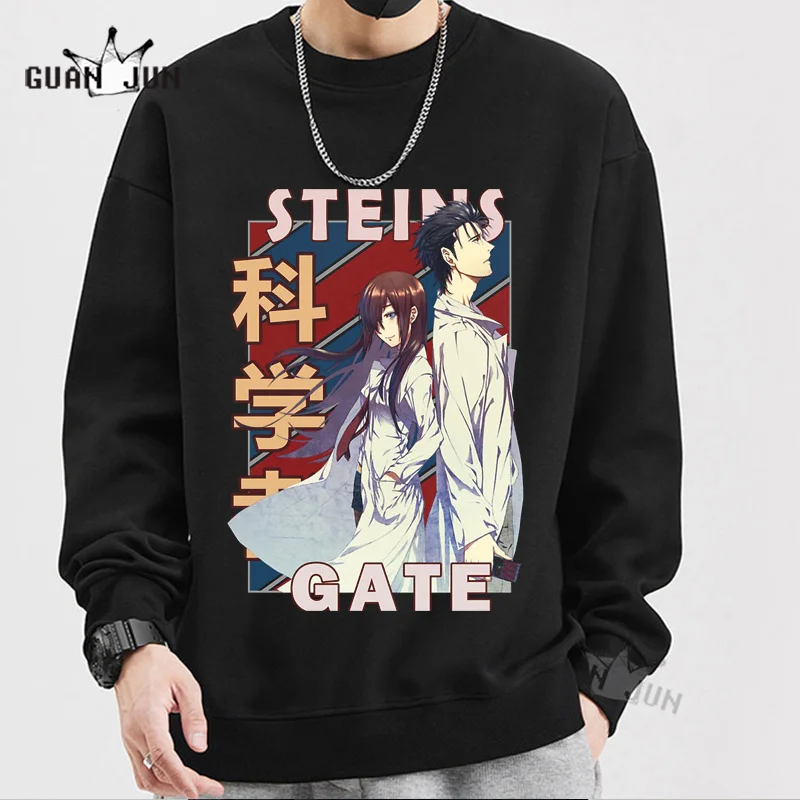 

Japanese Anime Steins Gate Makise Kurisu Graphic Print Sweatshirt Men Women Fashion Harajuku Hoodies Woman Clothing