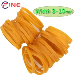 Yellow High quality Elastic Rubber Bands Fasteners Used for Office School Industrial Width3-10mm