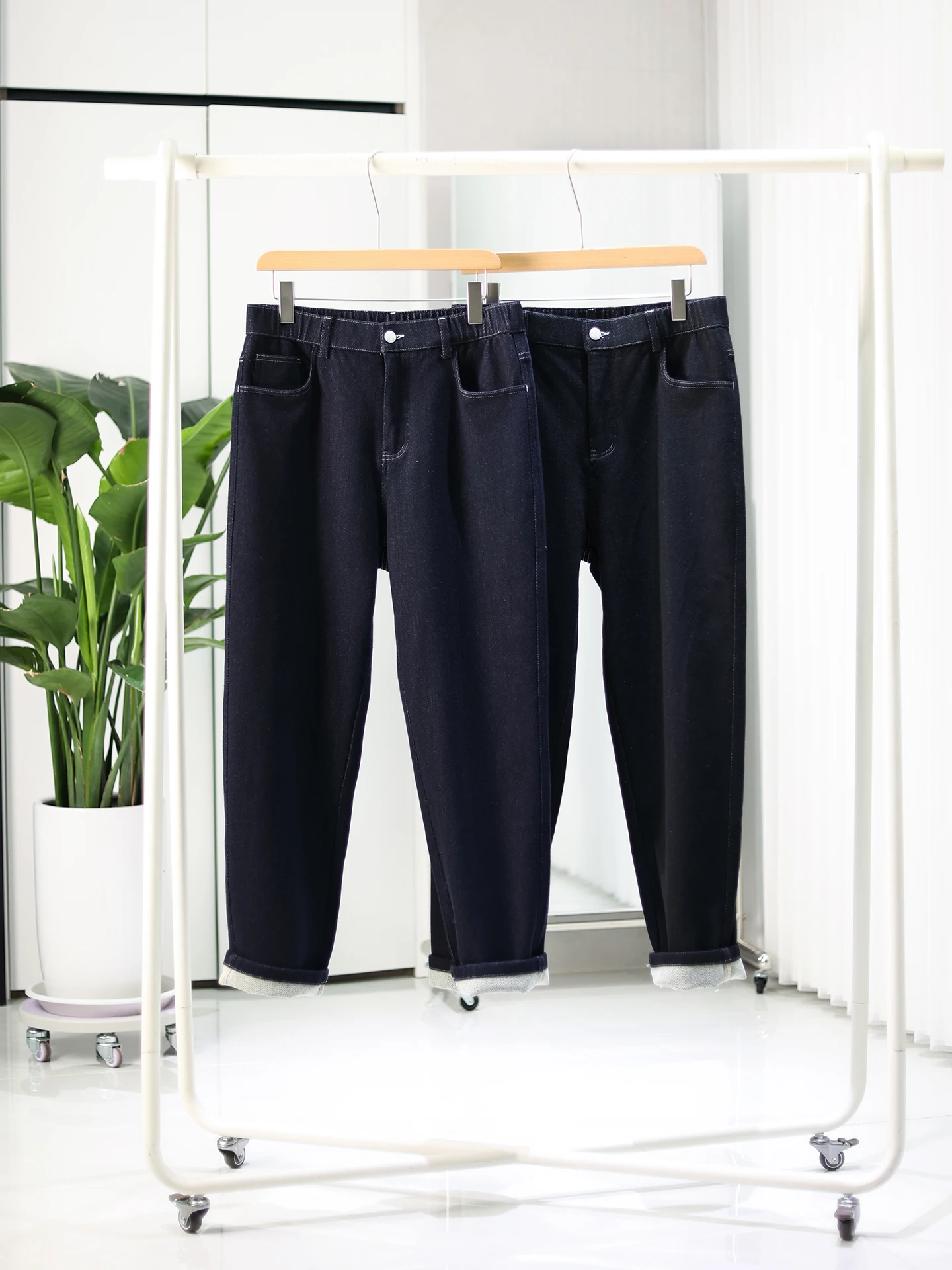 

Мужские джинсы Original Color Waed Denim: мягкие, удобные, прямые, слегка эластичные, для осени и зимы, повседневные, длинные брюки