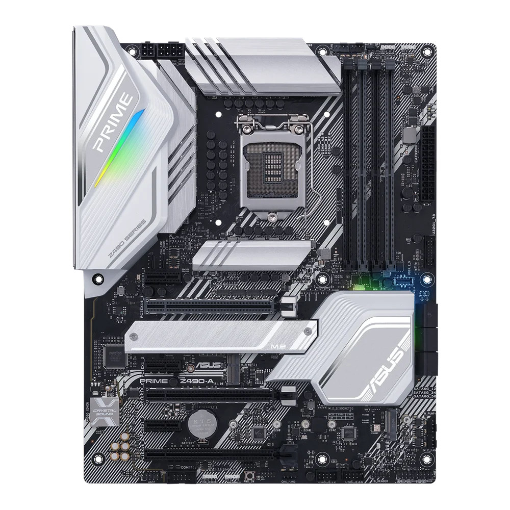 ASUS PRIME Z490-A Motherboard LGA1200 Support i9-11900K i7-11700K i5-10400F 11600K 10600K CPU DDR4 4800MHz HDMI 2xM.2 AURA SYNC