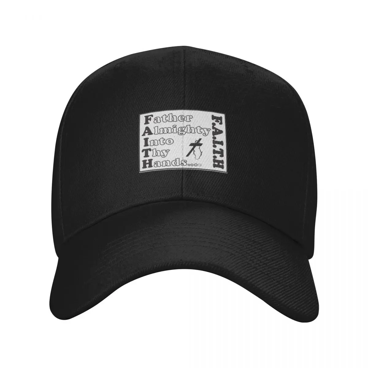 

Witimagine FAITH Apparels - No Pattern - Black-White #1 Baseball Cap Fishing cap golf hat genuine Icon Baseball Men Women's