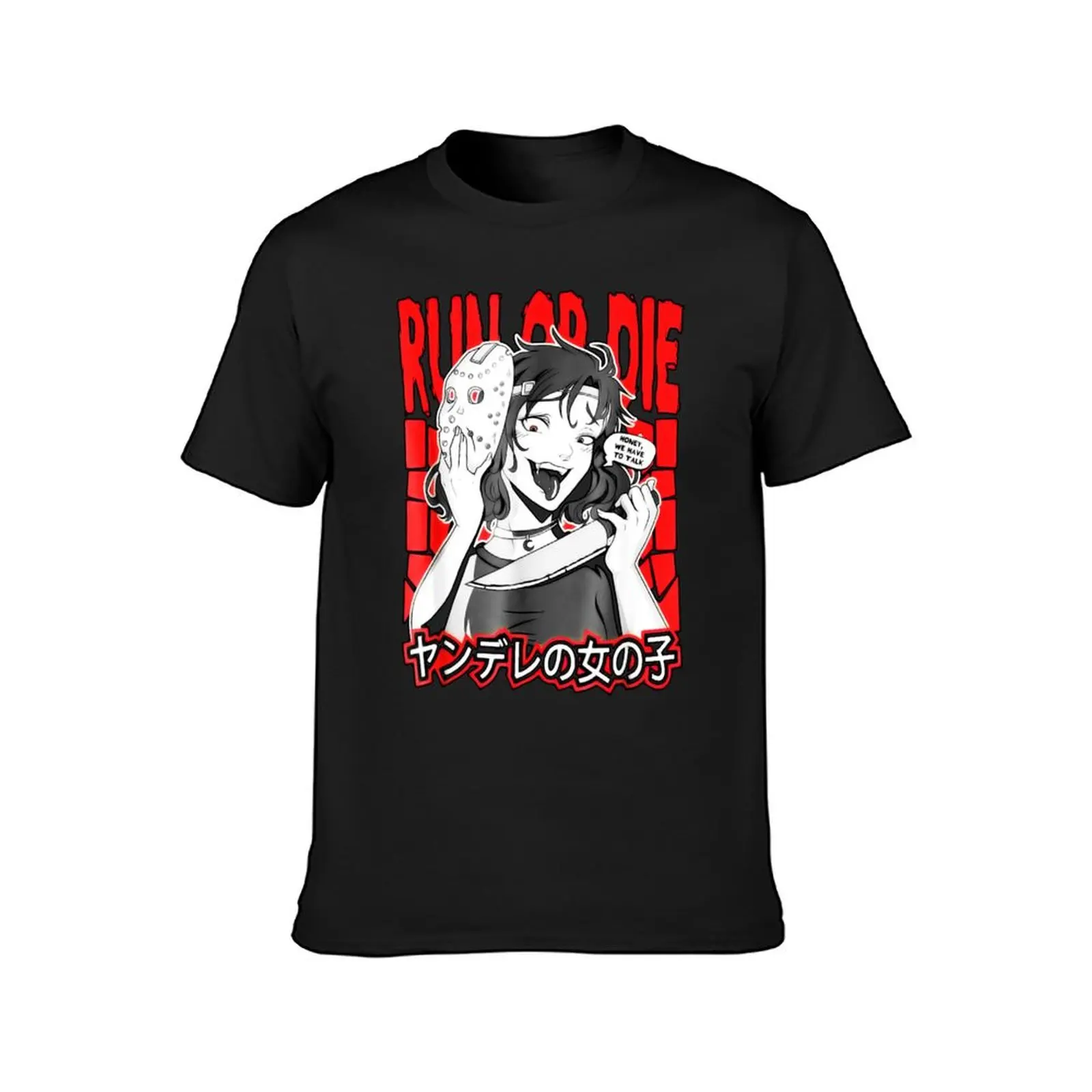 Ecchi yandere girl shirt cute waifu Anime cosplay gift 2 T-Shirt aesthetic clothes summer top black t shirts for men