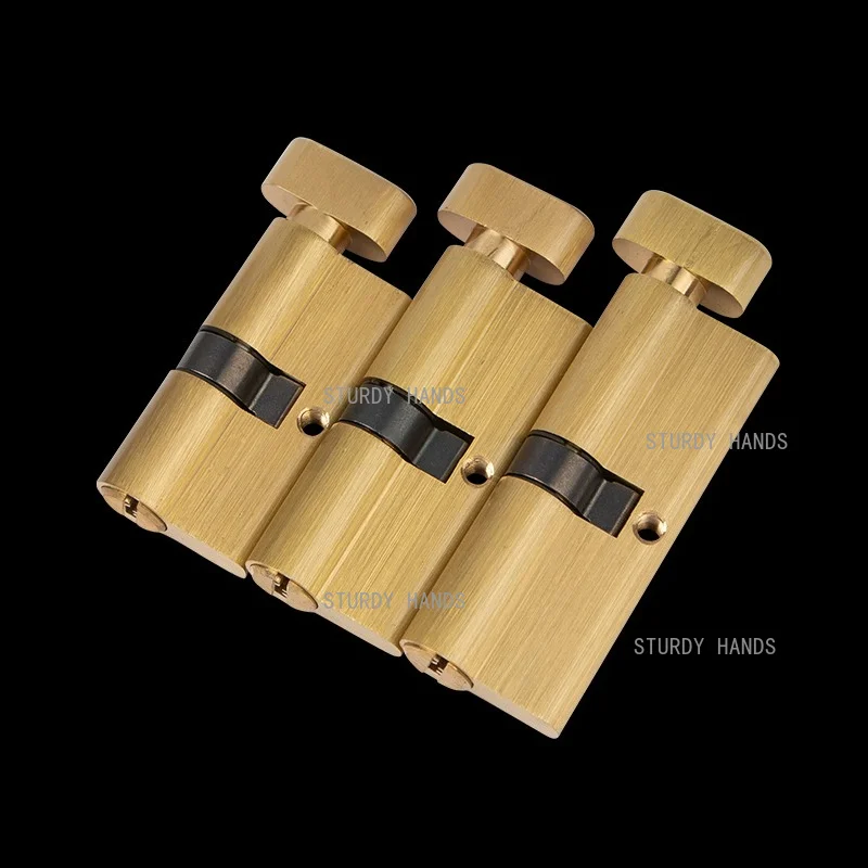 1 قطعة باب داخلي كامل النحاس 70 مللي متر قفل الأساسية المعايير الأوروبية الكبيرة القرع النحاس النقي غرفة مقبض الباب الخشبي قفل الأساسية #1