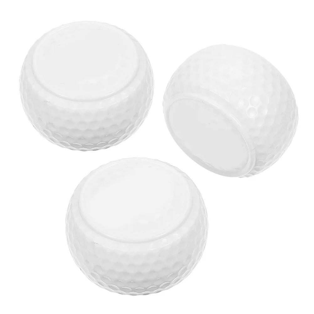 

3pcs Golf Putting Balls Flat Design White Color Practice Equipment Improve Skills Outdoor Indoor Training Supply