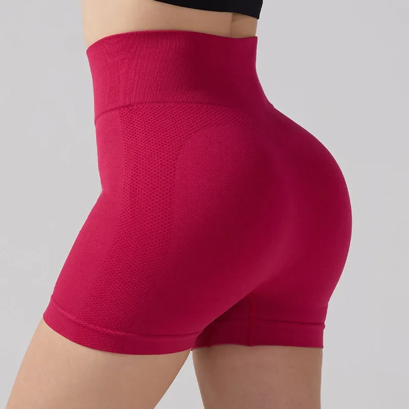 

Womens Running Shorts High Waisted Gym Shorts Peach Hip Compression Yoga Shorts Fitness Sports Shorts Quick Dry Workout Shorts