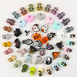 5/10Pcs New Halloween Series Silicone Beads Ghost Skeleton Pumpkin Bead For Jewelry Making DIY Halloween Gifts Accessories