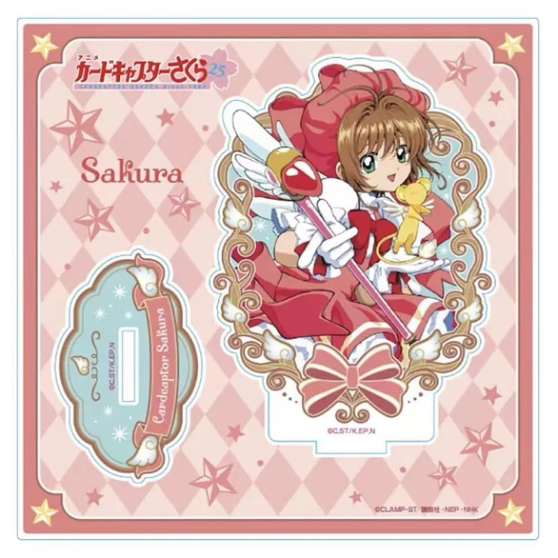 Акриловая подставка-стенд по аниме Cardcaptor Sakura: Сакура Киномото, Ли Сяоран, Томоё Дайдоуджи, Юкито Цукиширо. Фигурка-подставка.