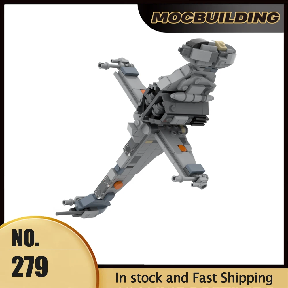 MOC Micro Series B-Wing Model Building Blocks Mini Starfighters DIY Assembly Creative Bricks Toys Collection Display Xmas Gifts