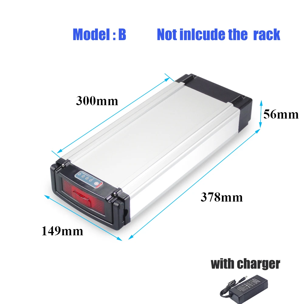 24V 10.4Ah 15Ah Achterdrager Elektrische Fiets Vervangende Batterij 36V 10.4Ah 12Ah Opvouwbare Elektrische Fiets Achterdrager batterie250W