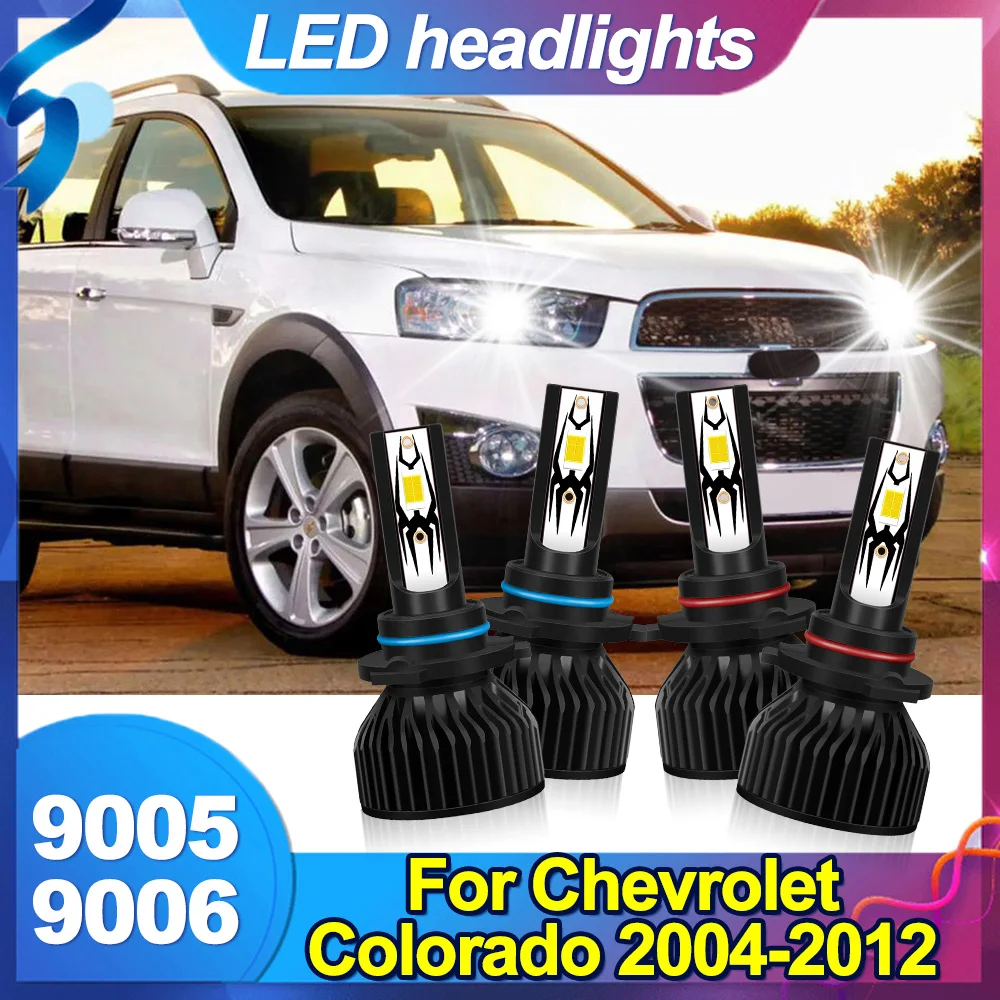 

Для Chevrolet Colorado 2004-2012 9006 9005 комплект светодиодных фар комбинированные лампы 6000K дальнего ближнего света супер яркий белый 20000LM фара