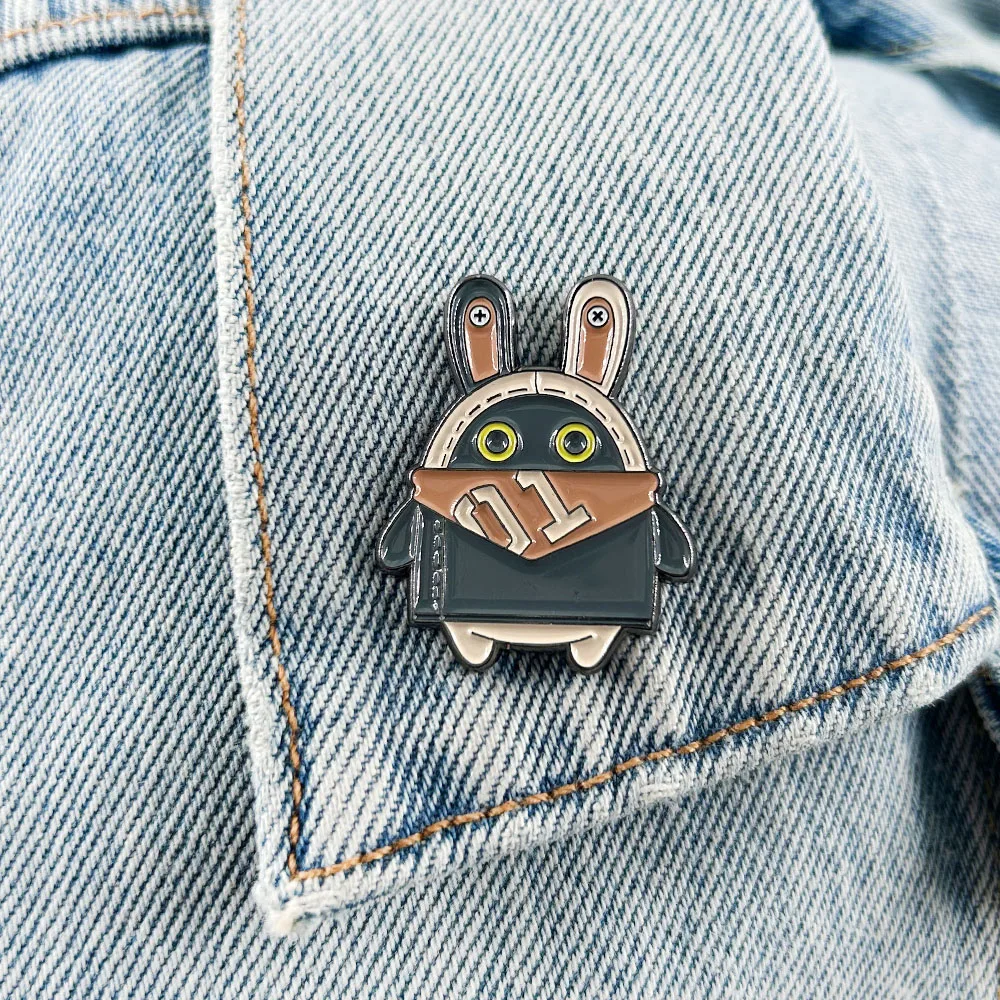 Kawaii Bangboo Badge Zenless Zone Zero Robot Enamel Pin Anime Adventure Game Brooch Cute Creative Gift