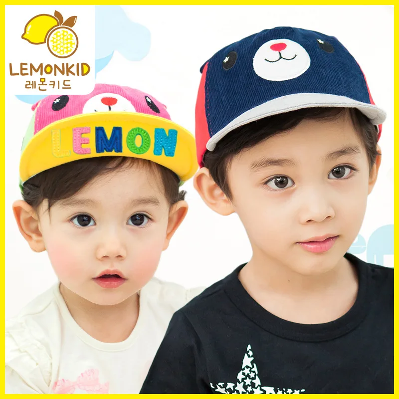 

Cute Baby Boy Cap Embroidery Bear Baby Baseball Cap Spring Autumn Children Cotton Sun Hat Toddler Girl Outdoor Visor Hats