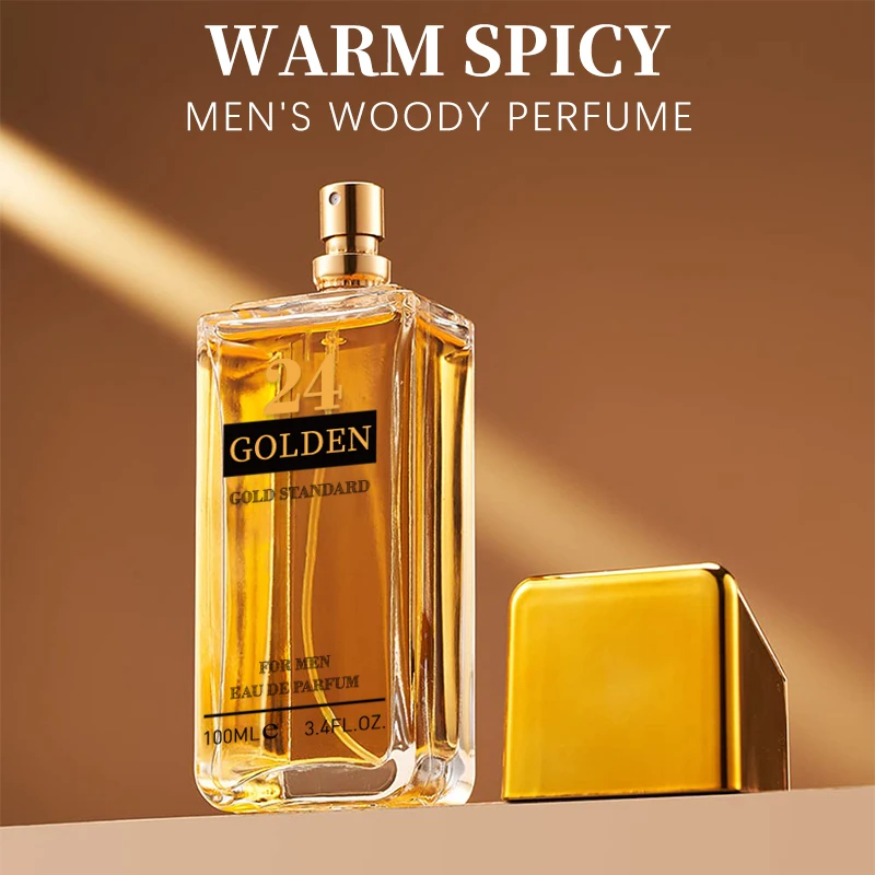 3.4 Fl Oz Men's Eau De Toilette Spray, With Amber & Cinnamon Long-Lasting Perfume, Perfect For Dating, Daily Life, Parties, Gift view 3