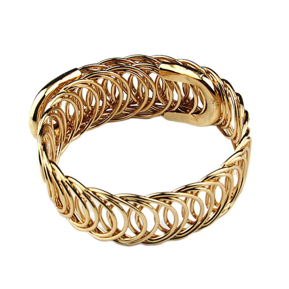 

Gold Plated Bracelets Woman Wristband Wide Armlet Long Lasting Durable Stylish Accessory Gift Arm Decoration Bracelet