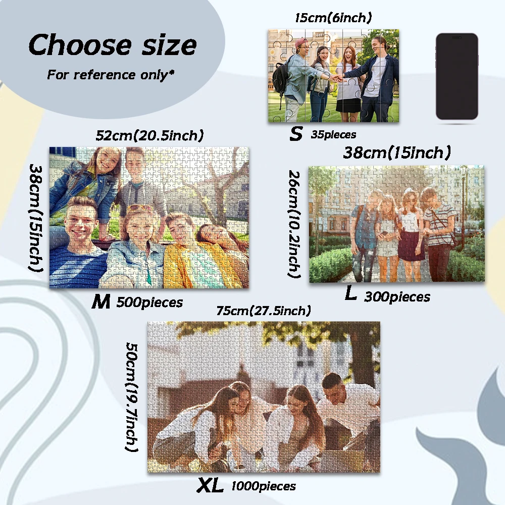 DIY custom photo puzzle, Wooden puzzle pieces that can upload photos on their own Perfect holiday gift, wooden souvenir view 5