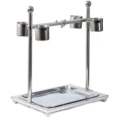 

Bird Stainless Steel Cups Bowls Container With Stand Food Bowl For Parrot