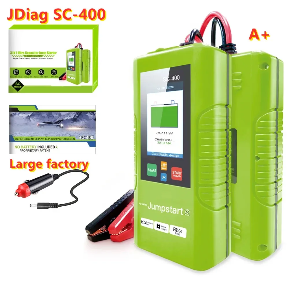 Best JDiag TopDiag SC-400 Super Capacitor Car Jump Starter  Fast Charge   Emergency Starter  Power Bank