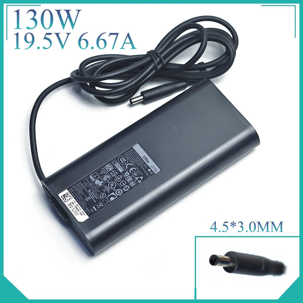 

130W 19.5V 6.67A 4.5mm AC Laptop Adapter For Dell Charger PRECISION M3800 XPS 15 (9530) DA130PM130 06TTY6 Power Supply