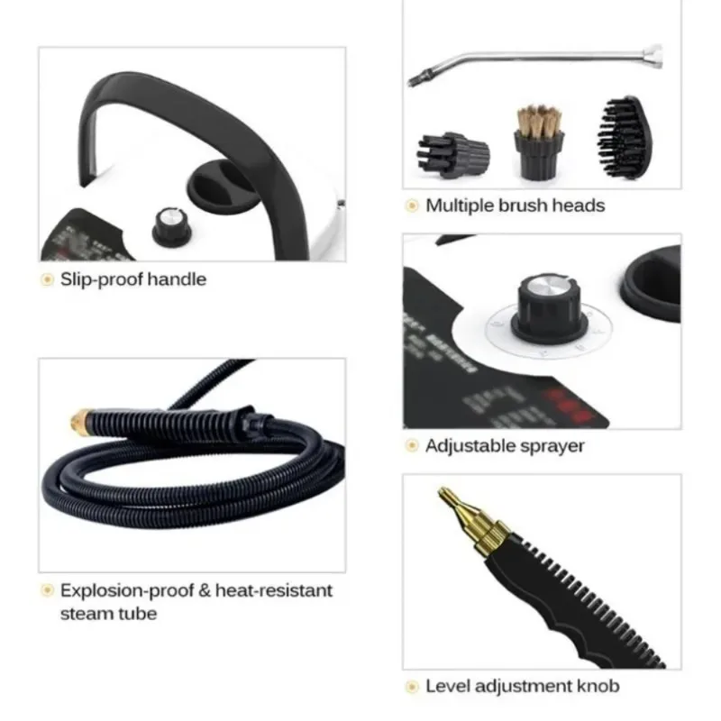 1500W Steam Cleaner High temperature Jet Washer Range Hood for Kitchen Air Conditioner Car Cleaning Machine Home Appliances