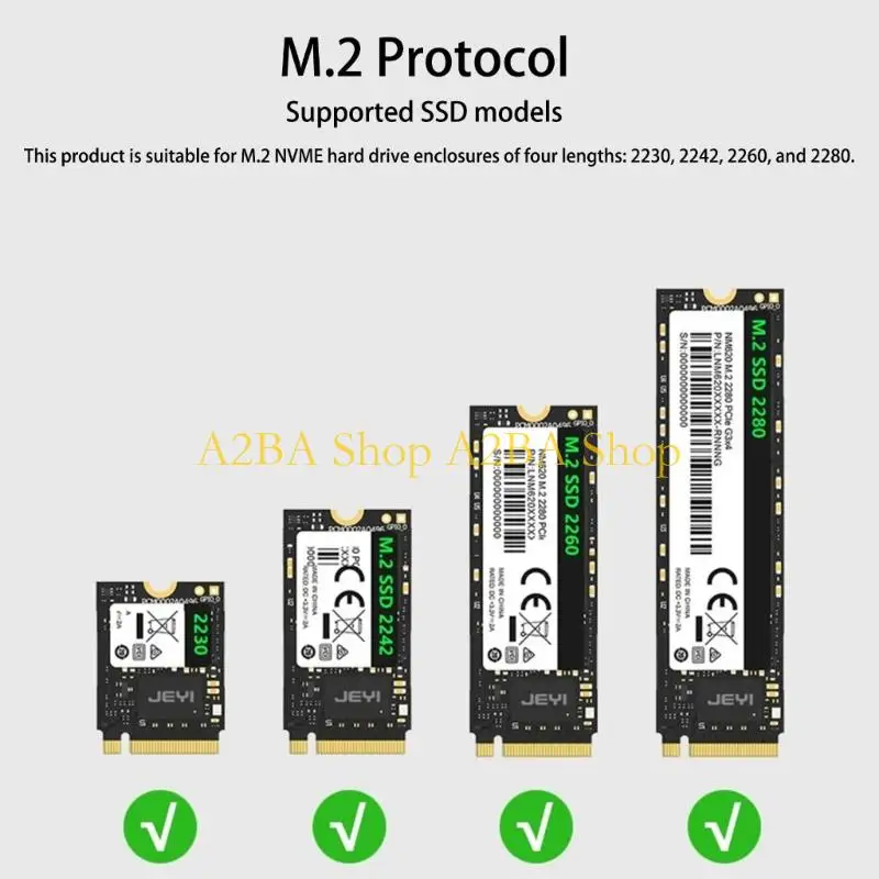 

A2BA Установка без инструментов Коробка для жесткого диска, совместимая с NVMe включая монитор и активное охлаждение