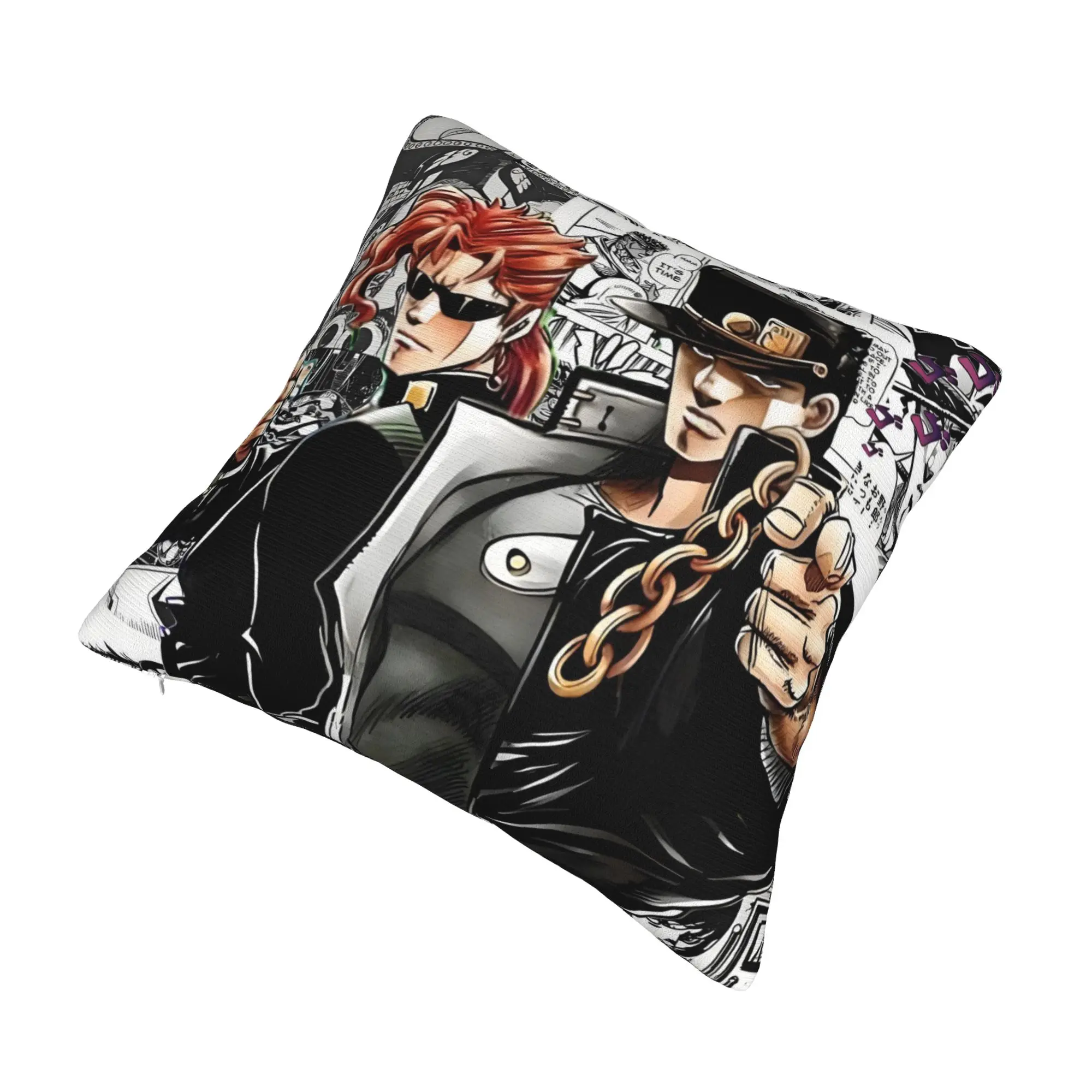 Stardust Crusaders Anime  Pillow Decor Home Nordic JoJo Bizarre Adventure Chair Cushion Square Pillowcase