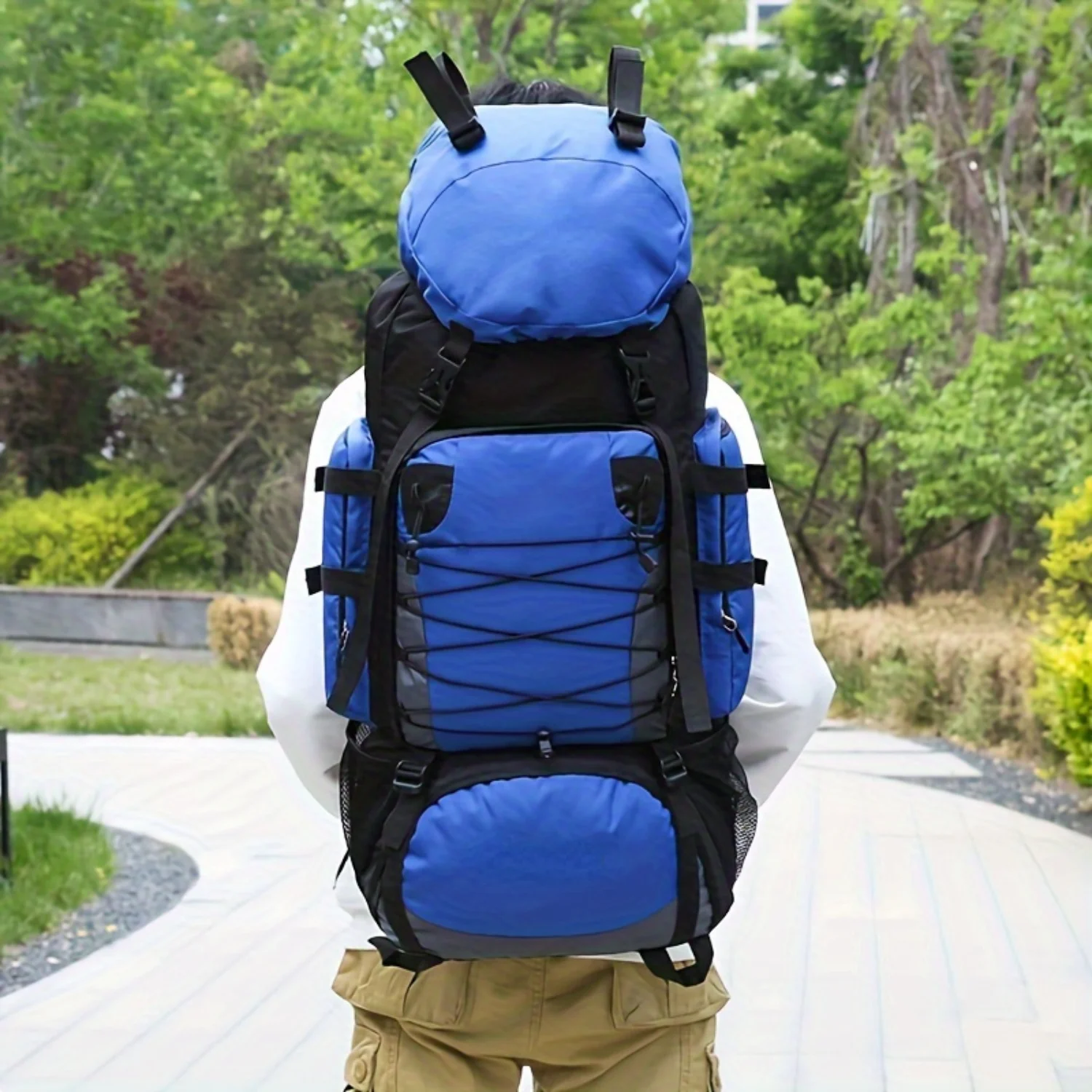 1pc 90L waterdichte outdoor bergbeklimmen rugzak voor mannen en vrouwen, draagbare reistas met grote capaciteit