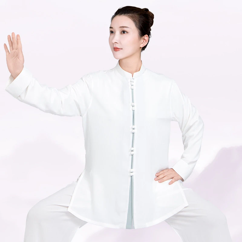 Women's 2026 New Tai Chi & Baduanjin Set - Chiffon, Unisex Breathable Design, Modern Chinese Style for Summer