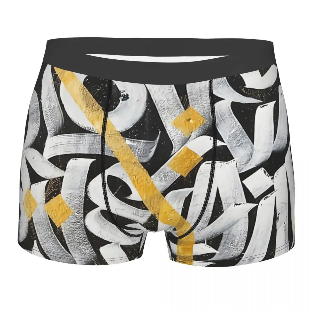 Love Men Boxer Briefs Hip Hop Graffiti Street Art Breathable Funny Underwear High Quality Print Shorts Birthday Gifts