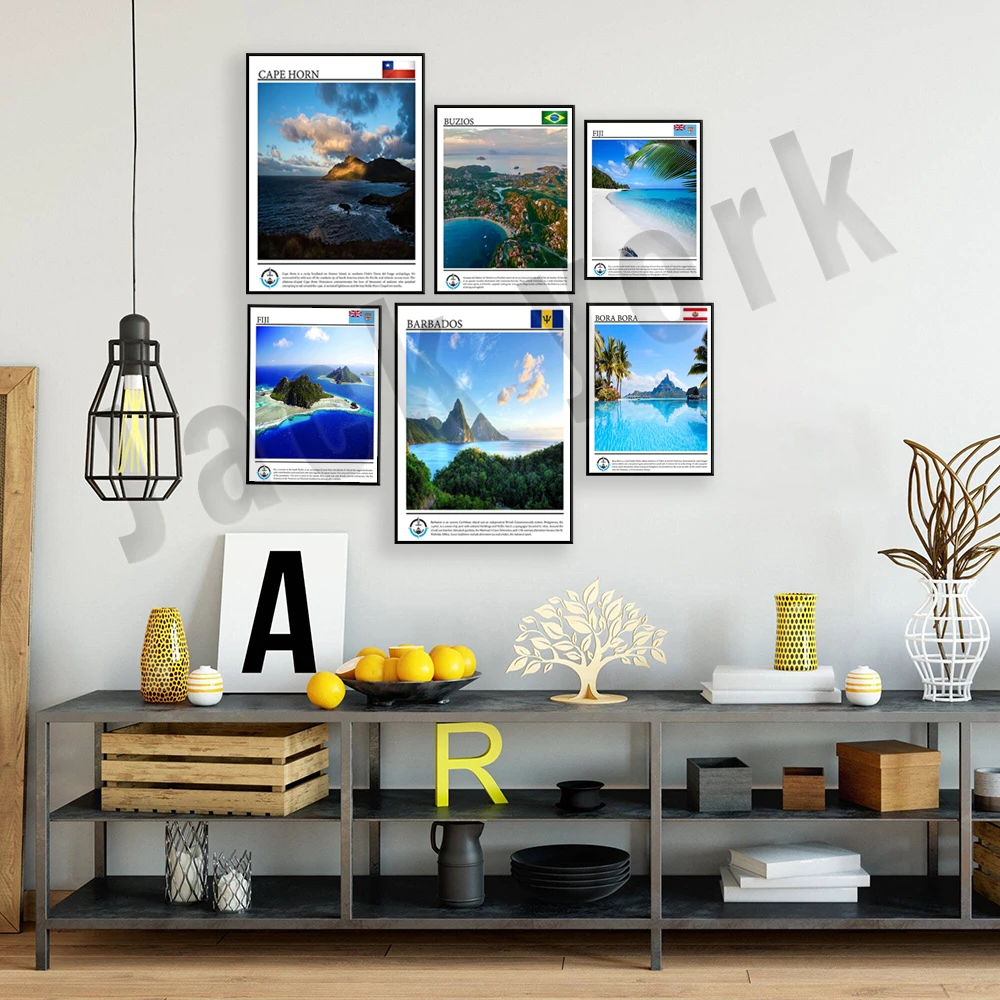 Argentina, Buenos Aires, Chile, Bora Bora, Barbados, West Indies, Fiji, Oceania, Buenos Aires, Brazil travel posters