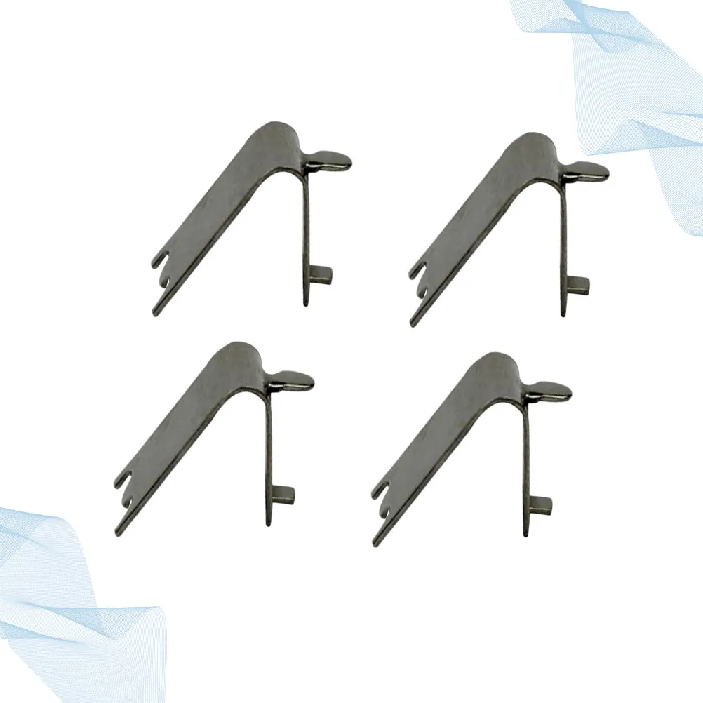 4Pcs Stainless Steel Freezer Shelf Clips Refrigerator Support Clips Easy Install Raised Design Curved Dovetail for Most Home