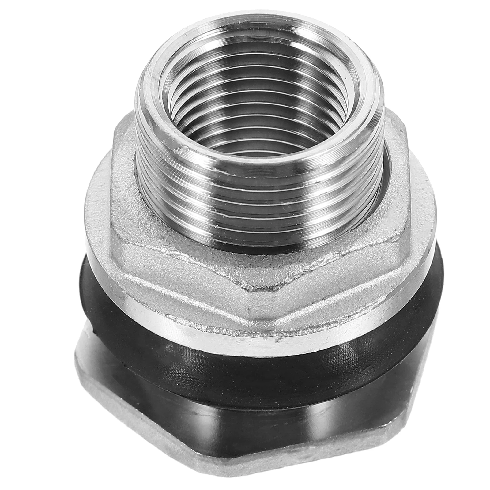 

Water Tank Connector 1/2 Inch Stainless Steel Bulkhead Fitting High Precision Thread No-Slip Recessed Gasket For Rain Barrels