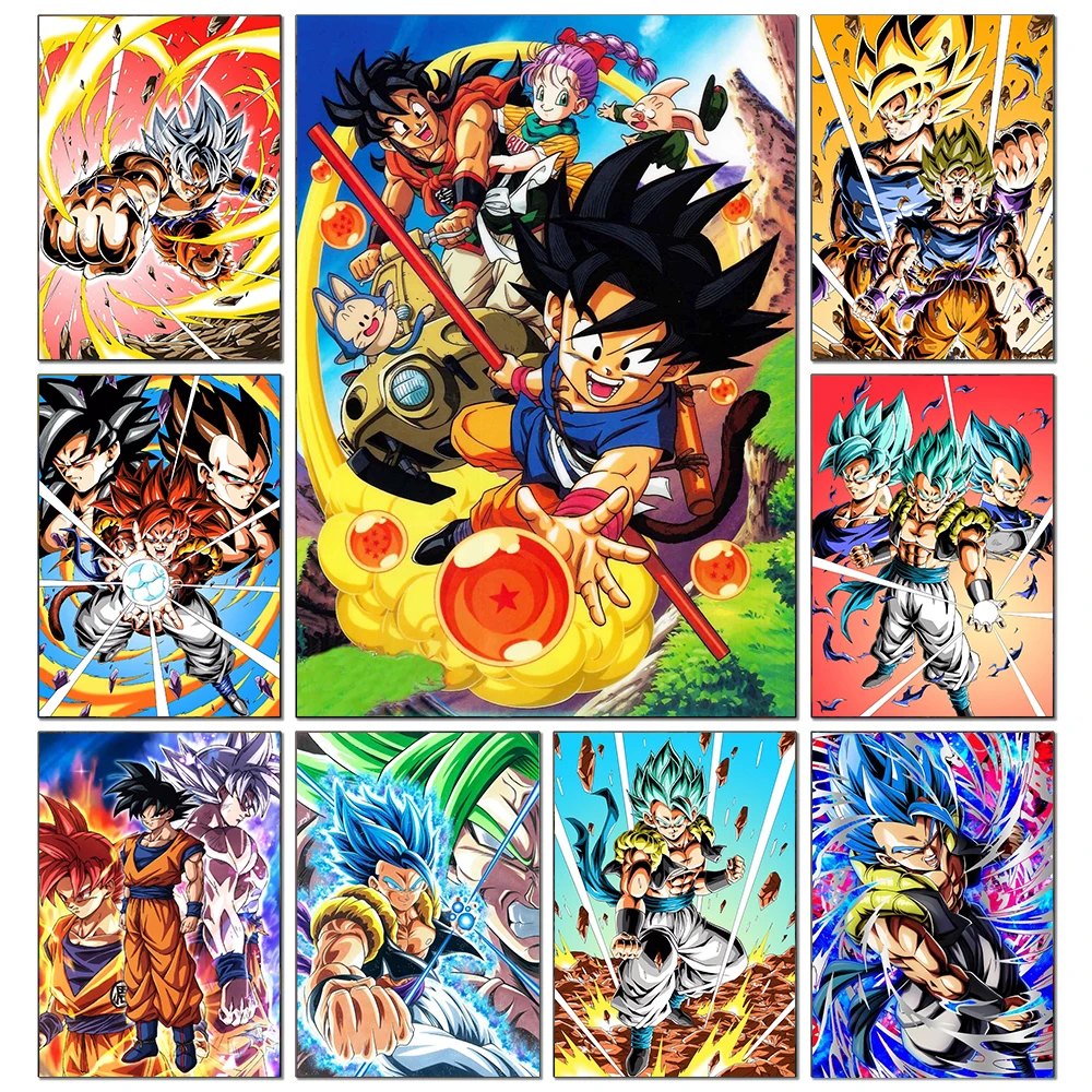 Resin Art Goku - Super Saiyan Goku Vegeta Diamond Painting