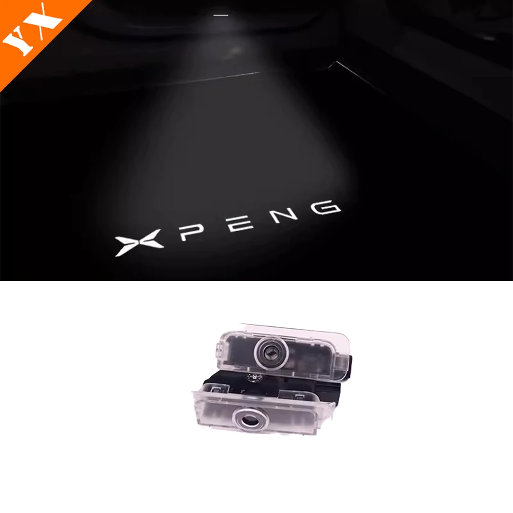 

For xiaopeng G9 Accessories 2024 Car HD No Fading LED Door Welcome Light Projector Shadow Light Warning Ambient Light