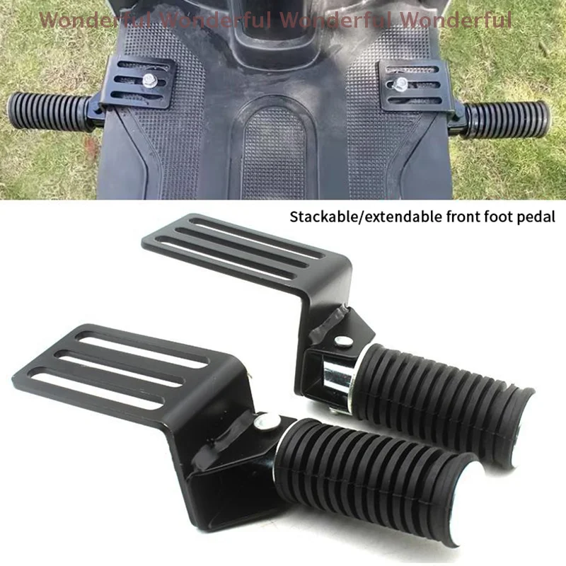 

Set of 2 Anti-Slip Folding Metal Footrests for Electric Bikes, Ebike Front Foot Pedal Leg Supports