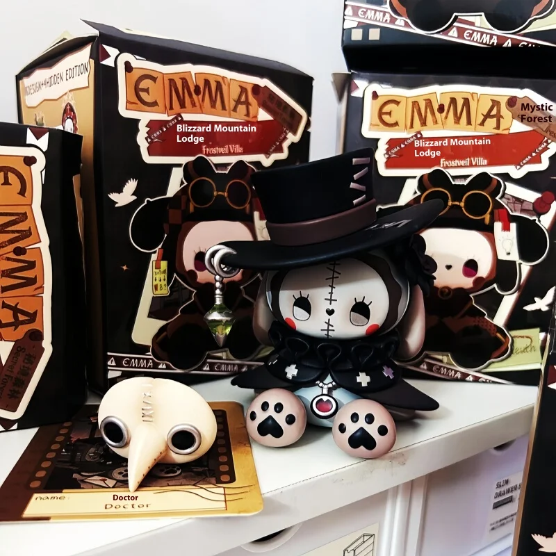 إيما سيكريت فورست بليزارد فيلا صندوق أعمى سلسلة بولي كلوريد الفينيل الشكل الرياح الداكنة اللعب دمية الفتيات سيارة منضدية حلية ألعاب هدايا رائعة