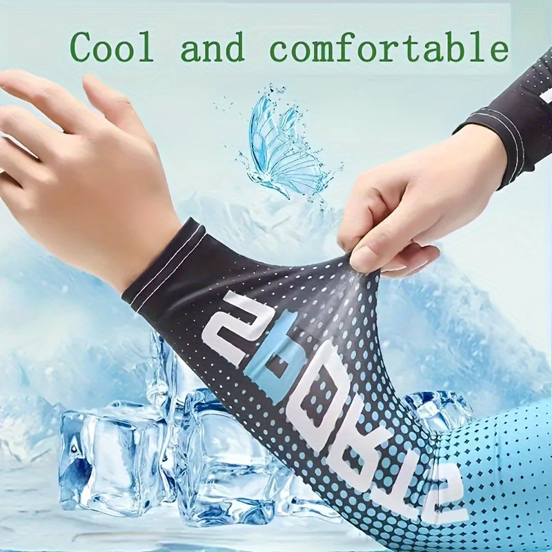 1 Pairs Cooling Arm Sleeves for Men Women, UV Sun Protection Compression Arm Cover, Breathable Cool Sleeve for Running Fishing image 6