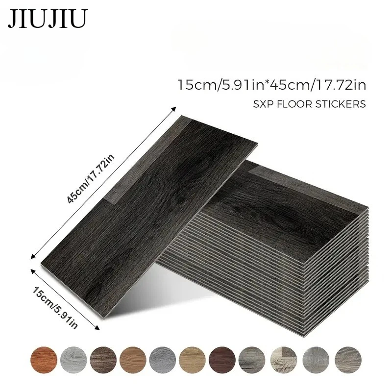 Decorative Moisture-proof Anti Fouling Self-adhesive Wallpaper Wood Grain Background Wall Bedroom Kitchen Floor Sticker