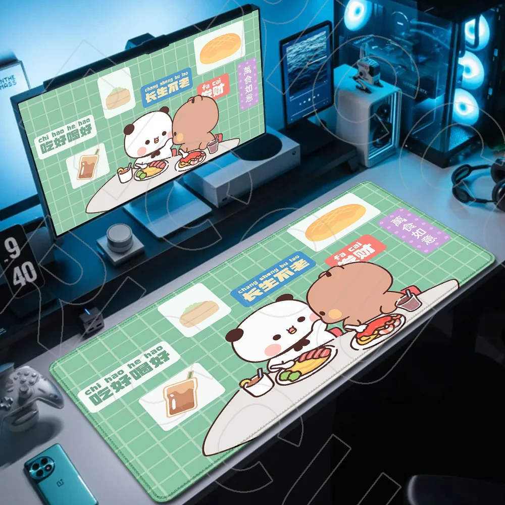 

Коврик для мыши BuBu DuDu из натурального каучука, милый HD-коврик для стола, удлиненный игровой коврик для клавиатуры, большие аксессуары для ПК, XXL коврик для геймеров