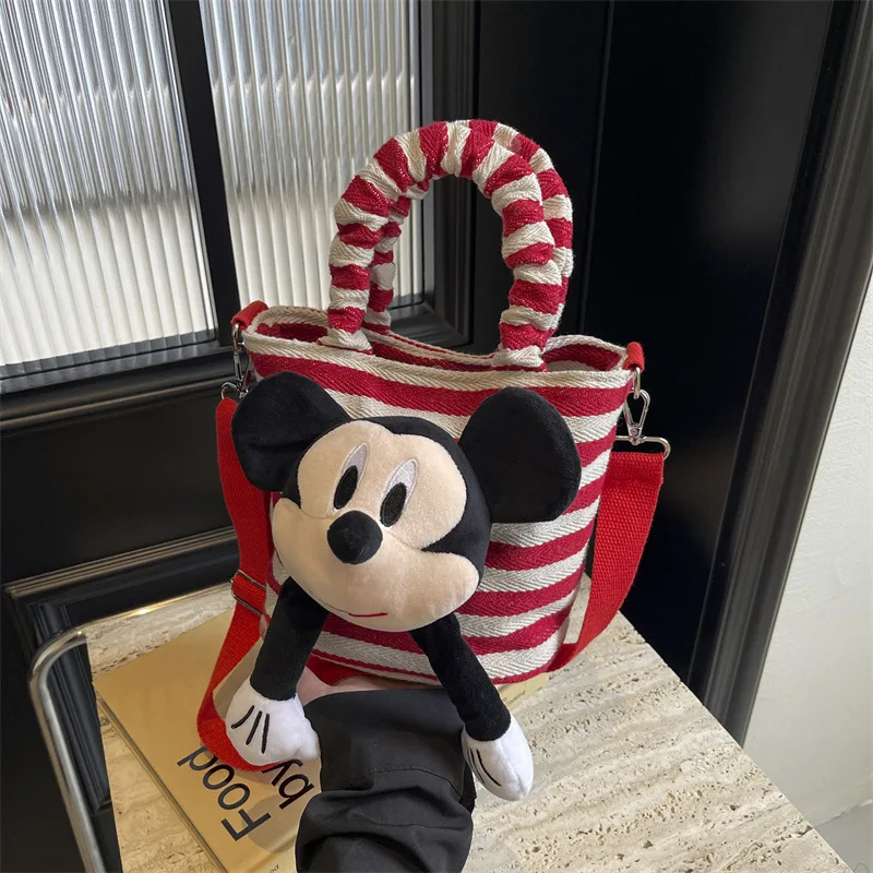 Sac à main Disney Anime TureMouse pour filles, sac de rangement de cosmétiques Kawaii, grande capacité, sac incliné initié, mignon, rouge à lèvres, cadeau