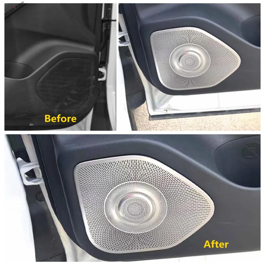 

Car Door Audio Speaker Cover Loudspeaker Trim Steel Interior Accessories Fit For Nissan X-Trail / X Trail Rogue T33 2021 - 2023