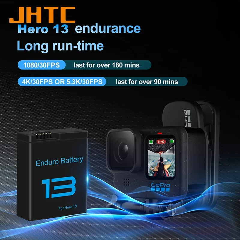 GoPro用バッテリー充電器,ヒーロー13ブラックバッテリー,スポーツカメラ,バッテリーアクセサリー