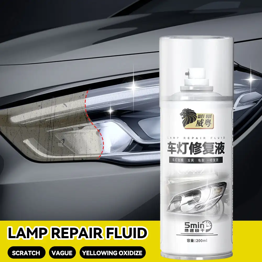 

200ml Car Headlight Polishing Agent Scratch Remover Repair Fluid Headlight Renewal Polish And Maintenance Kit Auto Accessories