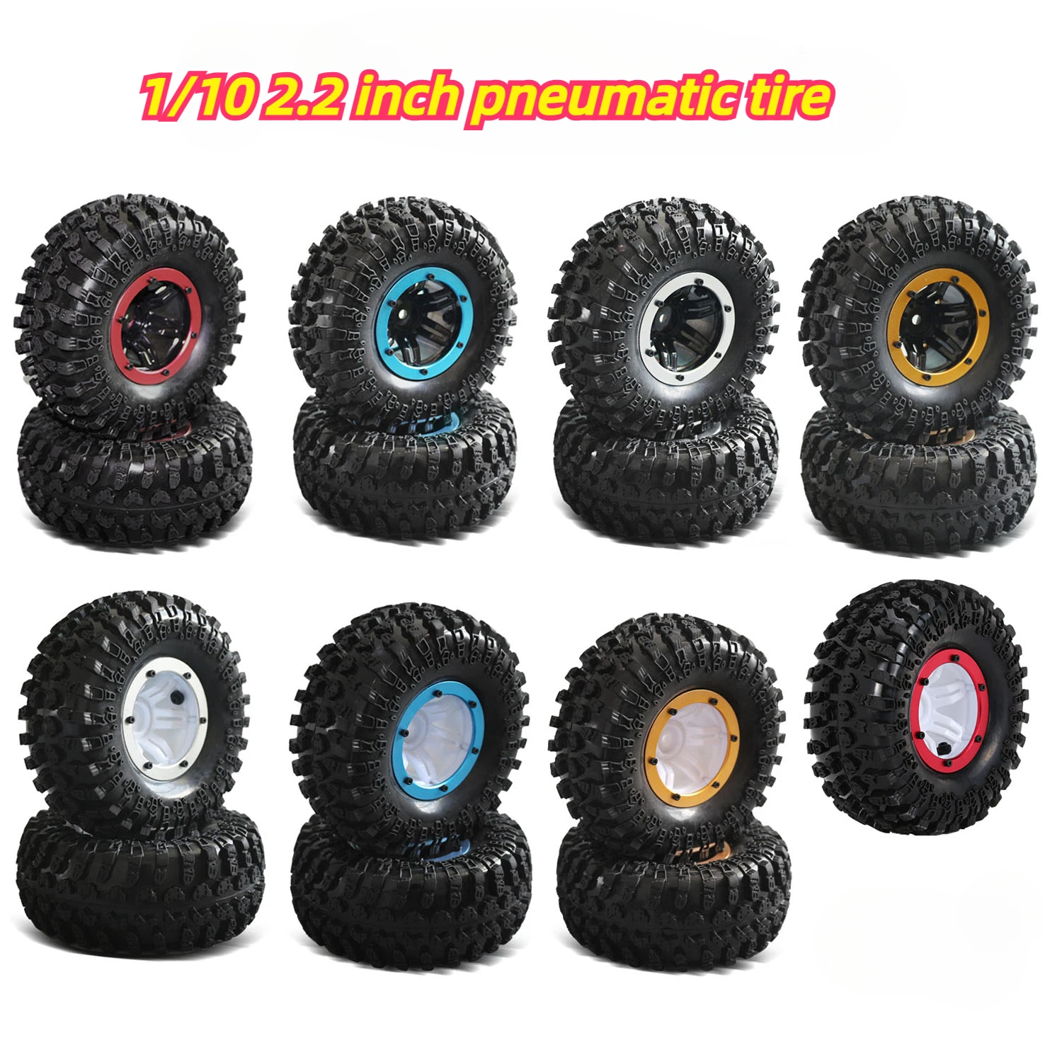 1/10 model simulation climbing car monster truck pneumatic tire 2.2 inches AXIAL/SCX10/AX10/D90 1/10 all models adaptable