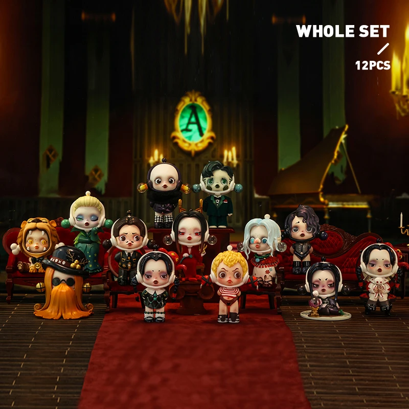 USER-X Skullpanda X The Adams Family Series Blind Box Doll Binary Action Toys Figure Birthday Gift Anime